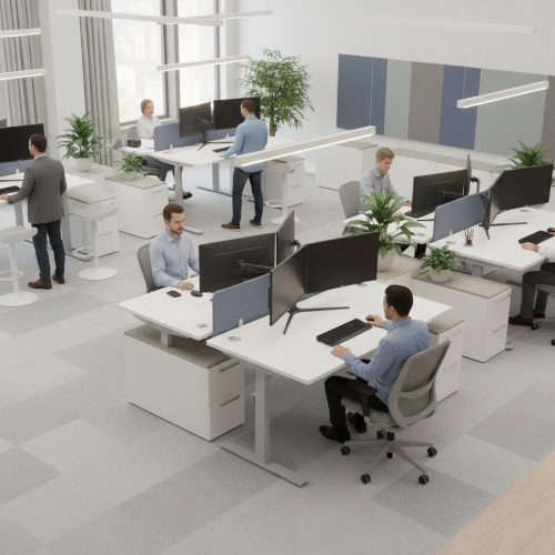 LEAP Electric Dual Motor Height Adjustable Rectangular Sit Stand Desk Portal Top W1600xD800xH620-1270mm White Top White Frame 10 Year Warranty